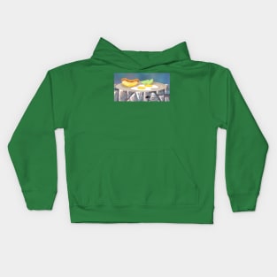 Hot dog eggs breakfast lime food plate delicious tasty yummy good delicacy cook chef Kids Hoodie